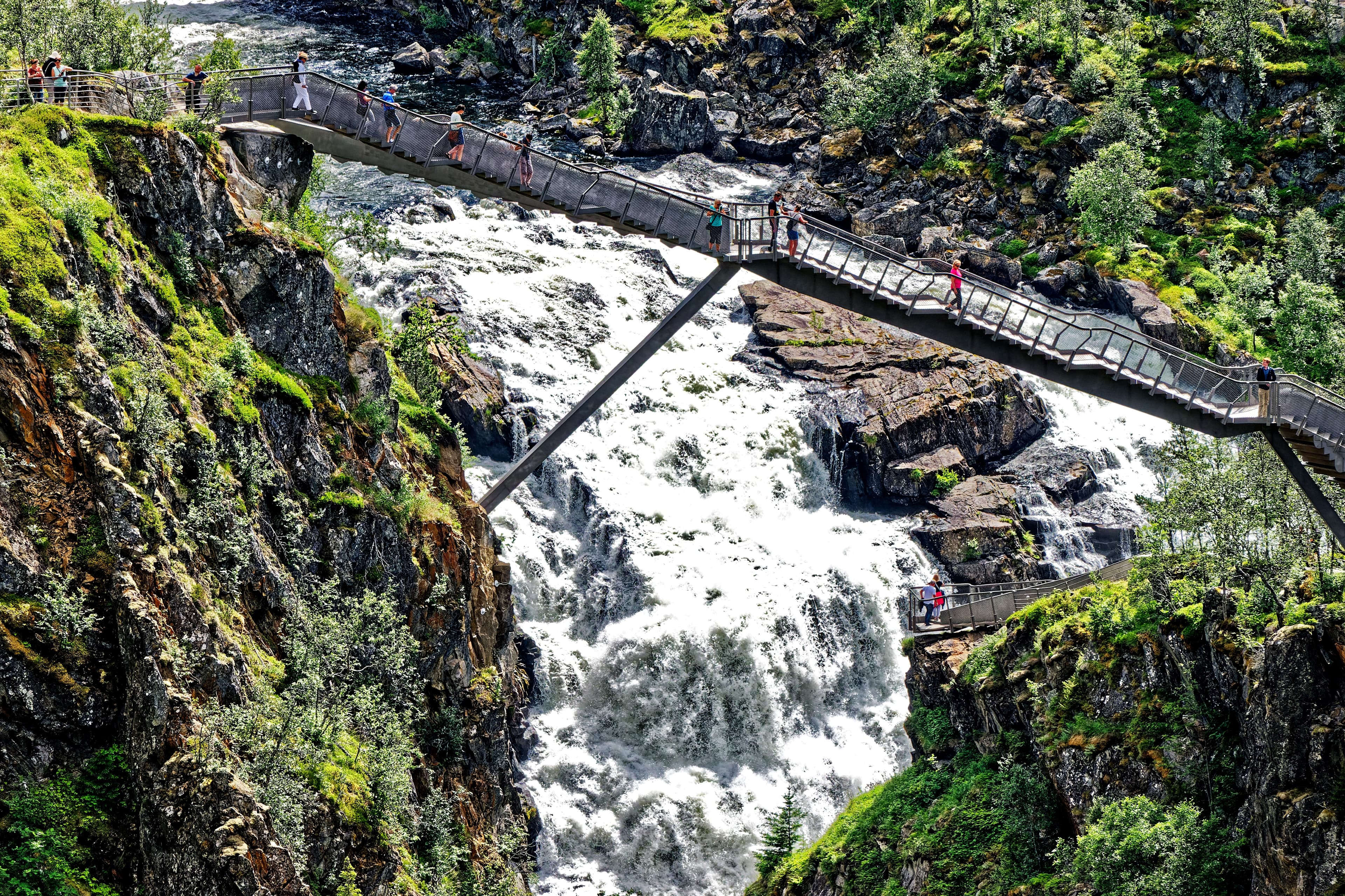 Vøringsfossen und Måbødalen vom Aussichtspunkt gesehen