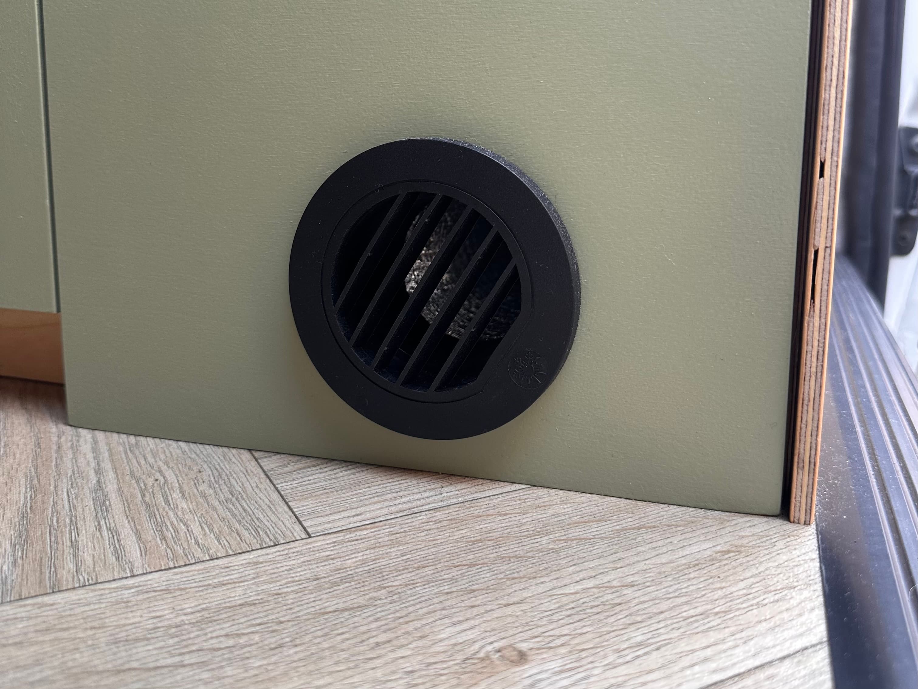 Campervan diesel heater detail